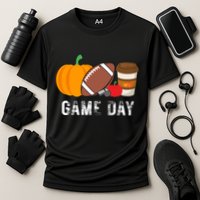Game Day Football Pumpkin Fall Cooling Performance Crew T-Shirt