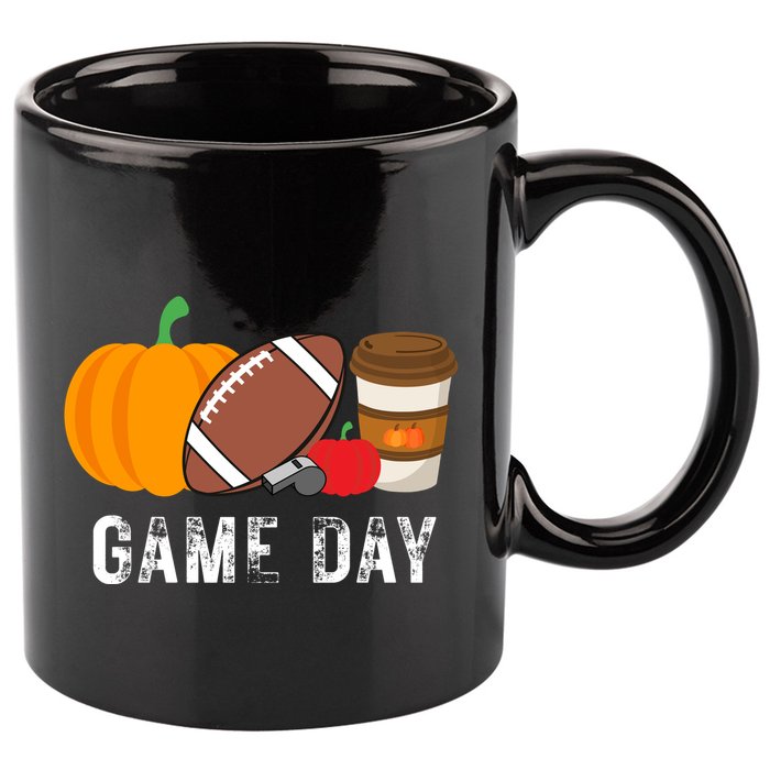 Game Day Football Pumpkin Fall 11oz C Handle Ceramic Mug