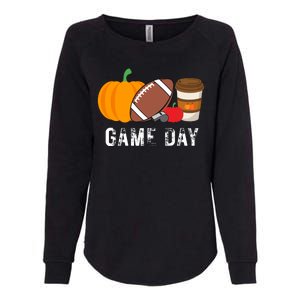 Game Day Football Pumpkin Fall Womens California Wash Sweatshirt