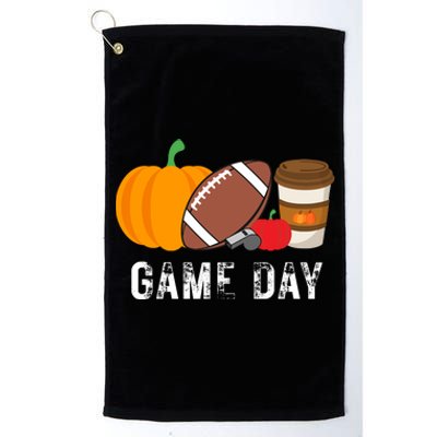 Game Day Football Pumpkin Fall Platinum Collection Golf Towel