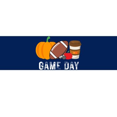 Game Day Football Pumpkin Fall Bumper Sticker