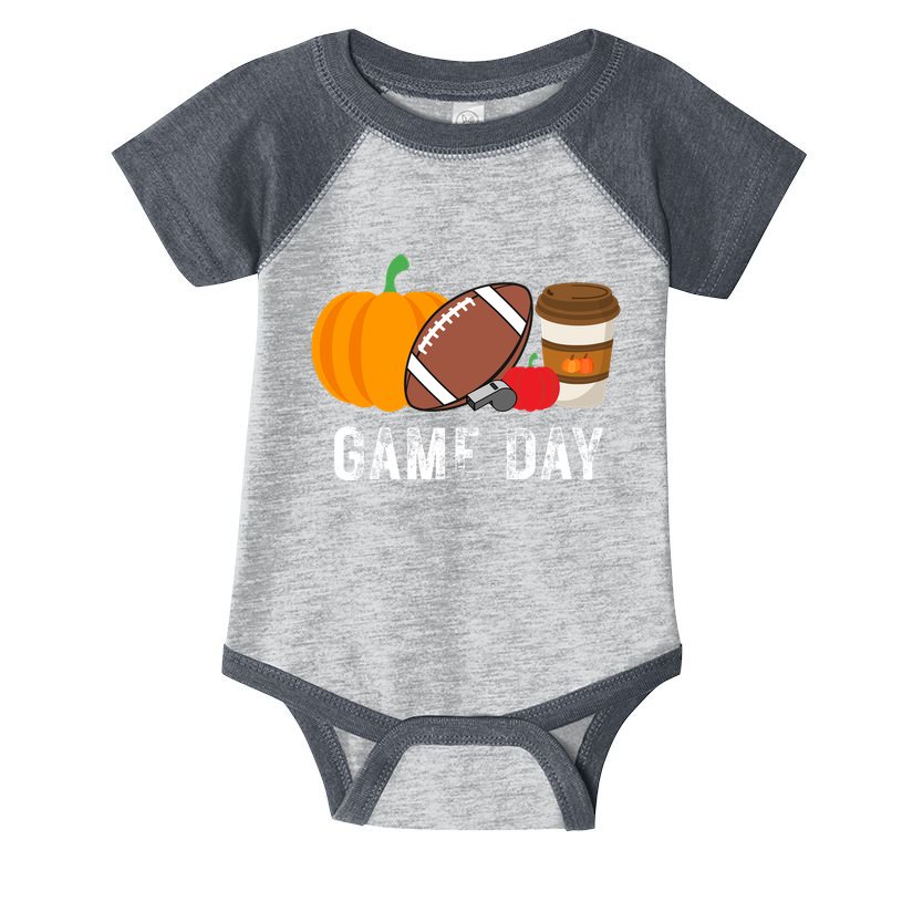 Game Day Football Pumpkin Fall Infant Baby Jersey Bodysuit