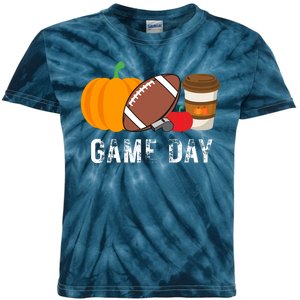 Game Day Football Pumpkin Fall Kids Tie-Dye T-Shirt