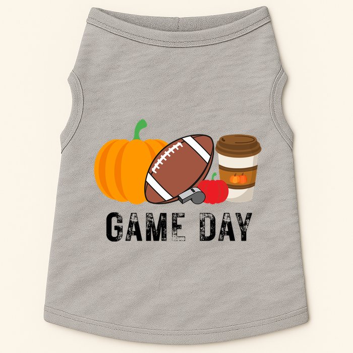Game Day Football Pumpkin Fall Doggie Tank
