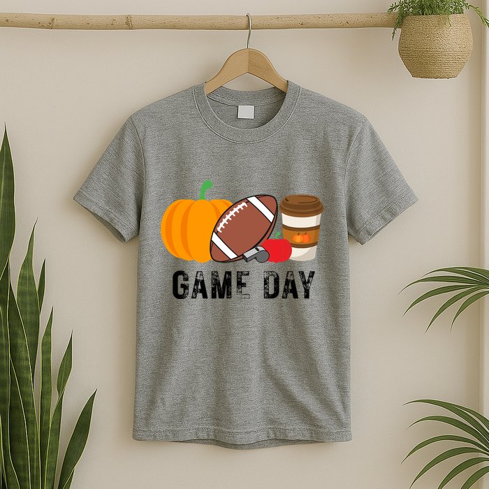 Game Day Football Pumpkin Fall T-Shirt