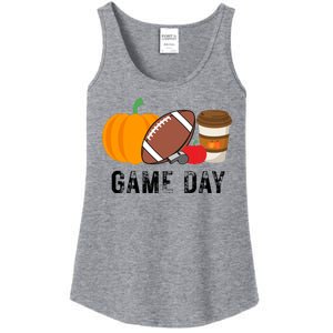 Game Day Football Pumpkin Fall Ladies Essential Tank