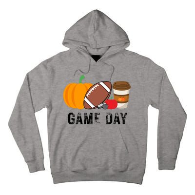 Game Day Football Pumpkin Fall Tall Hoodie