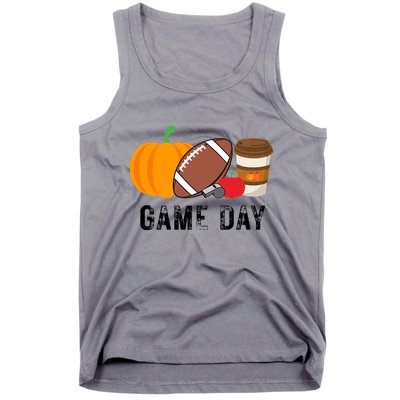 Game Day Football Pumpkin Fall Tank Top