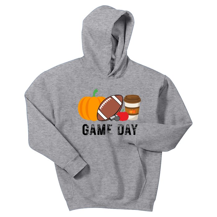 Game Day Football Pumpkin Fall Kids Hoodie