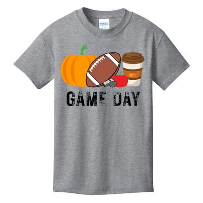 Game Day Football Pumpkin Fall Kids T-Shirt