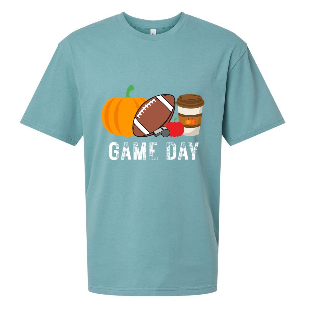 Game Day Football Pumpkin Fall Sueded Cloud Jersey T-Shirt