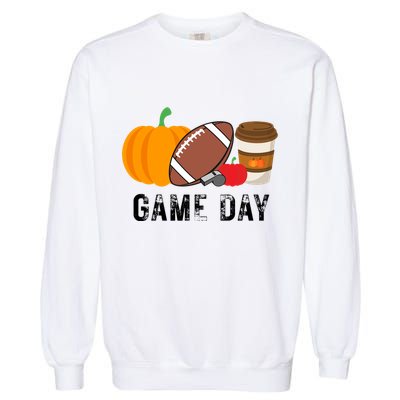 Game Day Football Pumpkin Fall Garment-Dyed Sweatshirt