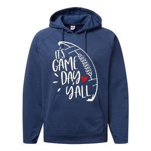 Game Day Football Season Funny Men Women Team Sports Performance Fleece Hoodie