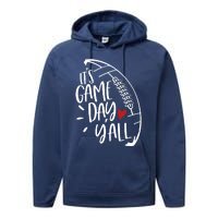 Game Day Football Season Funny Men Women Team Sports Performance Fleece Hoodie