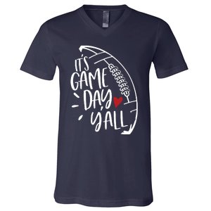 Game Day Football Season Funny Men Women Team Sports V-Neck T-Shirt