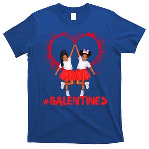 Galentines Day Fun Cute Brown Skin Girls Best Girl Friends Cool Gift T-Shirt