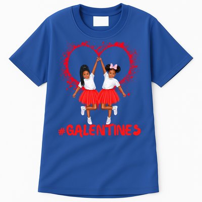 Galentines Day Fun Cute Brown Skin Girls Best Girl Friends Cool Gift Tall T-Shirt