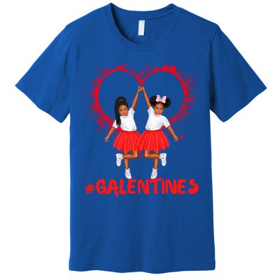 Galentines Day Fun Cute Brown Skin Girls Best Girl Friends Cool Gift Premium T-Shirt