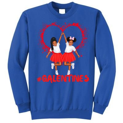 Galentines Day Fun Cute Brown Skin Girls Best Girl Friends Cool Gift Tall Sweatshirt