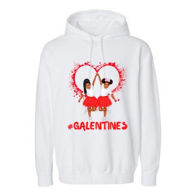 Galentines Day Fun Cute Brown Skin Girls Best Girl Friends Cool Gift Garment-Dyed Fleece Hoodie