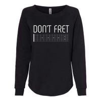 Guitar Dont Fret Womens California Wash Sweatshirt