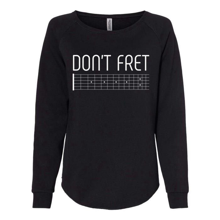 Guitar Dont Fret Womens California Wash Sweatshirt