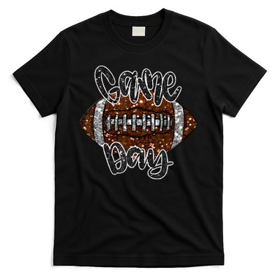 Game Day Football Bling Bling Football Lover Fall Autumn T-Shirt