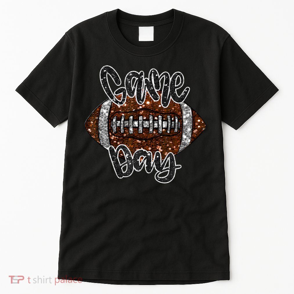 Game Day Football Bling Bling Football Lover Fall Autumn Tall T-Shirt
