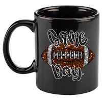Game Day Football Bling Bling Football Lover Fall Autumn 11oz C Handle Ceramic Mug
