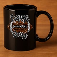 Game Day Football Bling Bling Football Lover Fall Autumn 11oz C Handle Ceramic Mug
