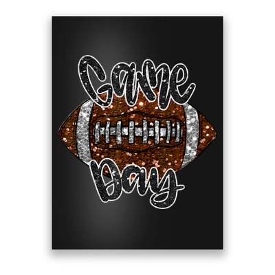 Game Day Football Bling Bling Football Lover Fall Autumn Poster