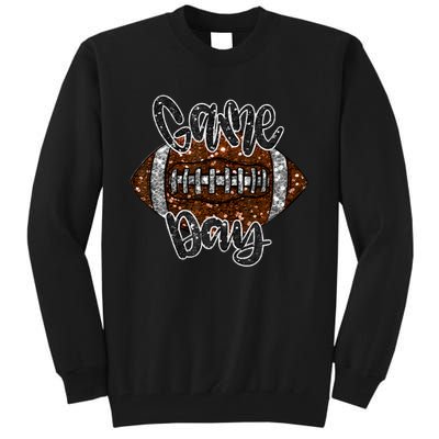 Game Day Football Bling Bling Football Lover Fall Autumn Tall Sweatshirt