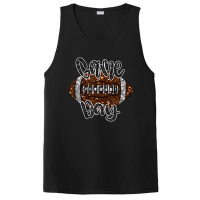 Game Day Football Bling Bling Football Lover Fall Autumn PosiCharge Competitor Tank