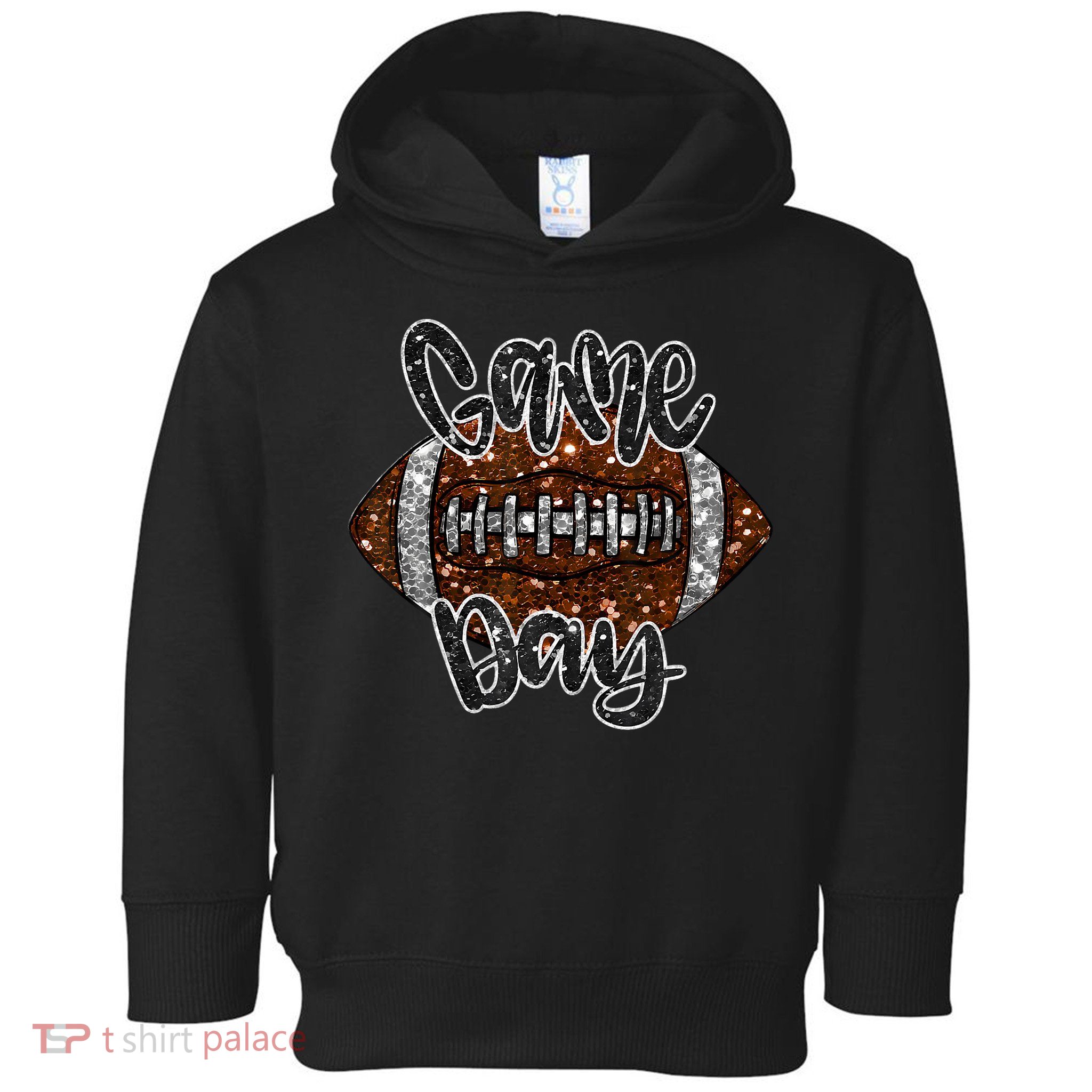Game Day Football Bling Bling Football Lover Fall Autumn Toddler Hoodie