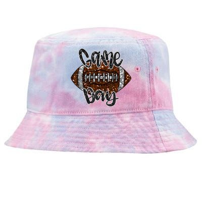 Game Day Football Bling Bling Football Lover Fall Autumn Tie-Dyed Bucket Hat