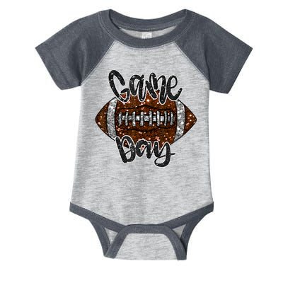 Game Day Football Bling Bling Football Lover Fall Autumn Infant Baby Jersey Bodysuit