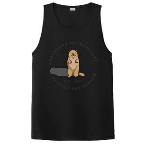 Groundhog Day Funny Quote Cool Gift Respect The Shadow Meteorology Gift PosiCharge Competitor Tank