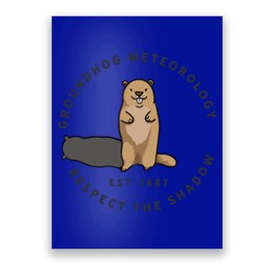 Groundhog Day Funny Quote Cool Gift Respect The Shadow Meteorology Gift Poster