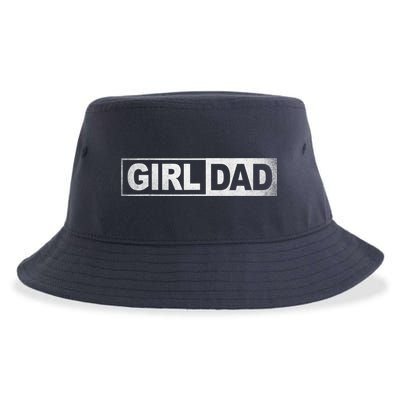 Girl Dad For Men Vintage Proud Dad Of A Girl Daughter Father Sustainable Bucket Hat
