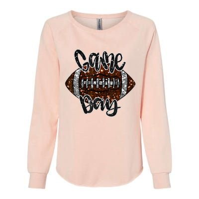 Game Day Football Bling Bling Football Lover Fall Autumn Womens California Wash Sweatshirt