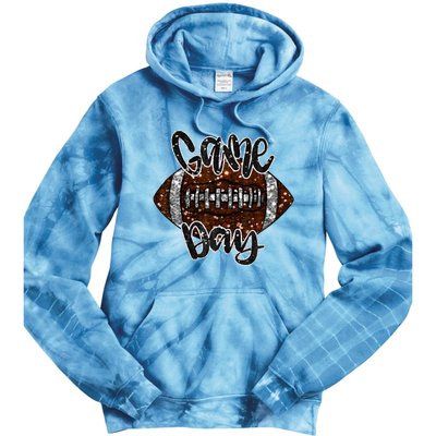 Game Day Football Bling Bling Football Lover Fall Autumn Tie Dye Hoodie