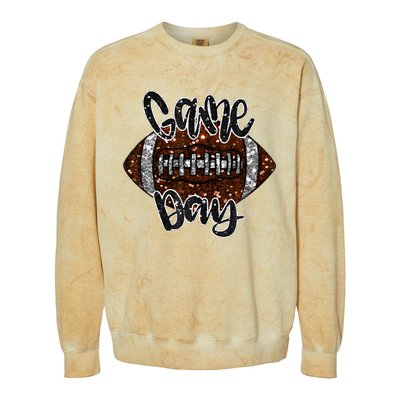 Game Day Football Bling Bling Football Lover Fall Autumn Colorblast Crewneck Sweatshirt