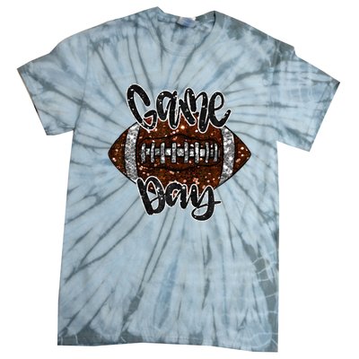 Game Day Football Bling Bling Football Lover Fall Autumn Tie-Dye T-Shirt