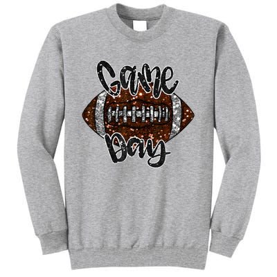 Game Day Football Bling Bling Football Lover Fall Autumn Tall Sweatshirt