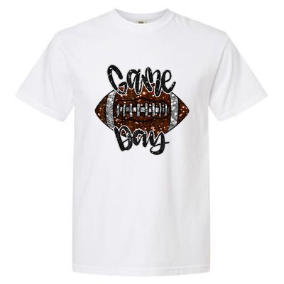 Game Day Football Bling Bling Football Lover Fall Autumn Garment-Dyed Heavyweight T-Shirt