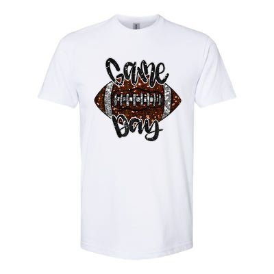 Game Day Football Bling Bling Football Lover Fall Autumn Softstyle CVC T-Shirt