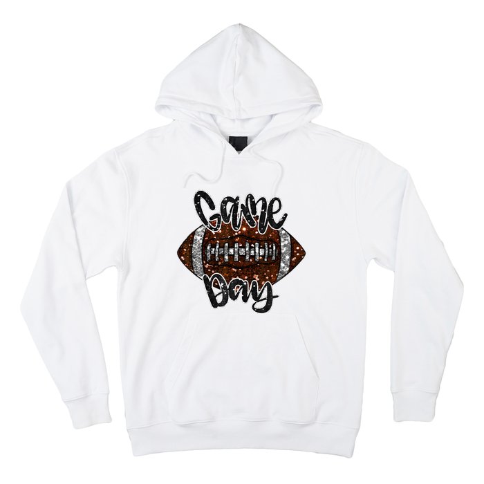 Game Day Football Bling Bling Football Lover Fall Autumn Hoodie