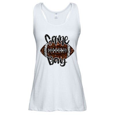 Game Day Football Bling Bling Football Lover Fall Autumn Ladies Essential Flowy Tank