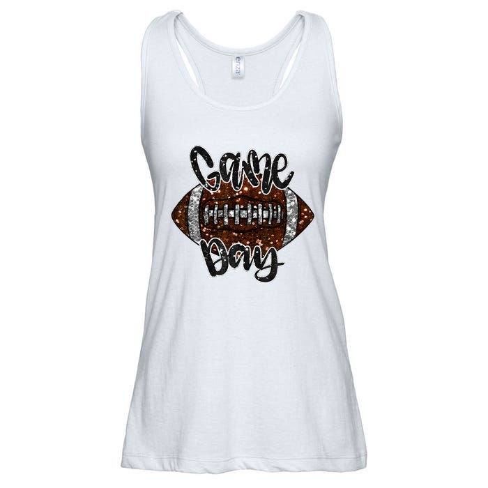 Game Day Football Bling Bling Football Lover Fall Autumn Ladies Essential Flowy Tank