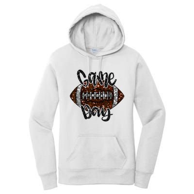 Game Day Football Bling Bling Football Lover Fall Autumn Women's Pullover Hoodie